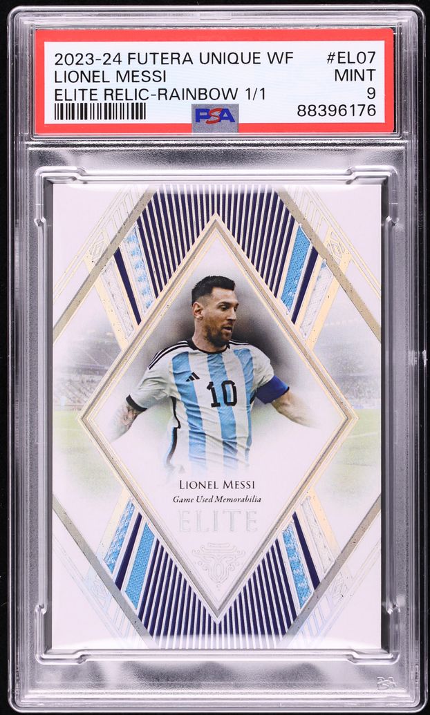 2023 Futera Unique Elite Rainbow Lionel Messi MATCH-WORN PATCH 1/1