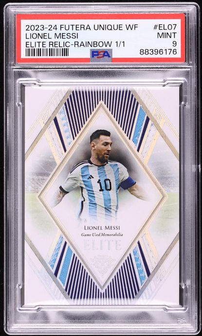 2023 Futera Unique Elite Rainbow Lionel Messi MATCH-WORN PATCH 1/1