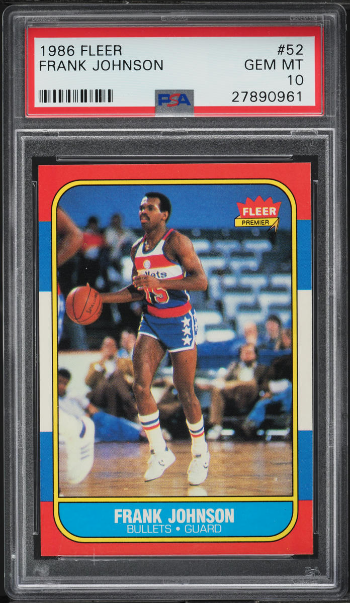 1986 Fleer Basketball Frank Johnson #52 PSA 10 GEM MINT