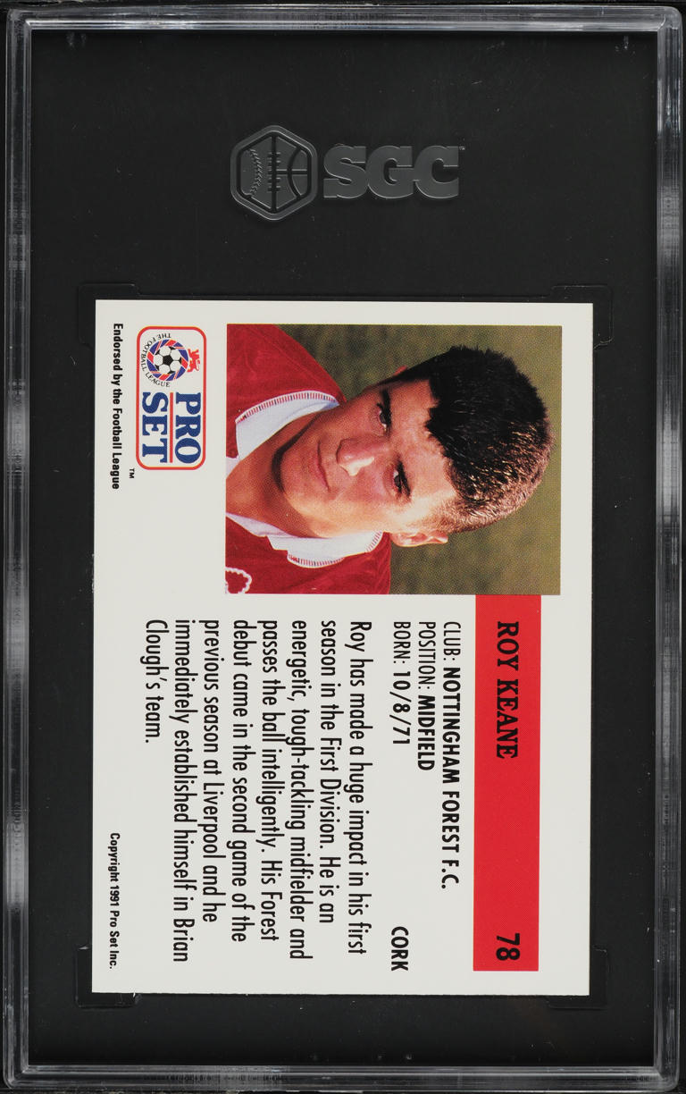 1991 Pro Set England Roy Keane #78 SGC 8.5 NM-MT+