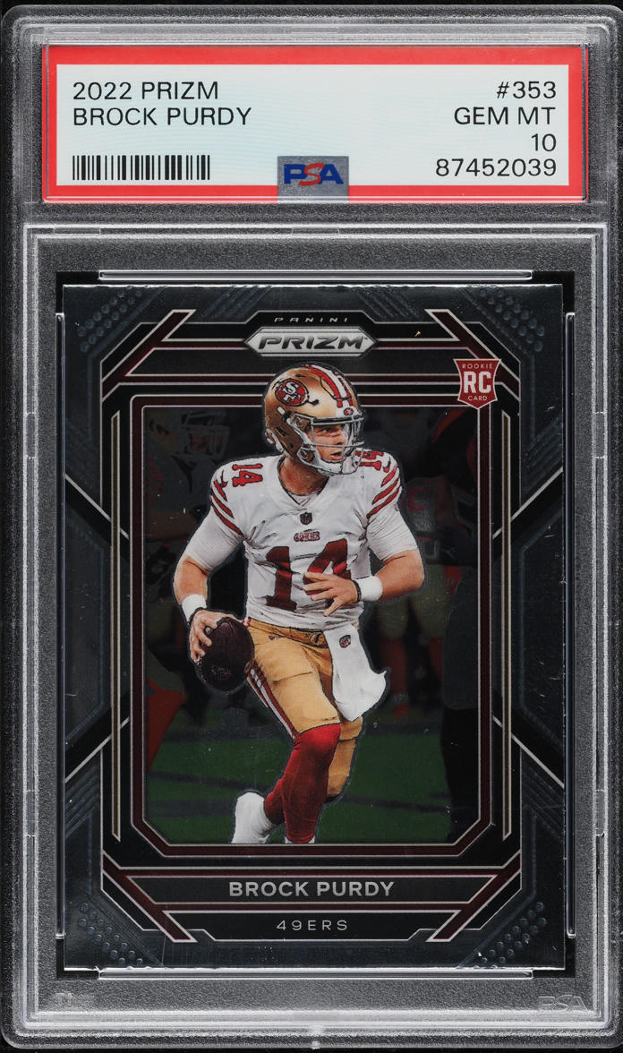 2022 Panini Prizm Brock Purdy ROOKIE #353 PSA 10 GEM MINT