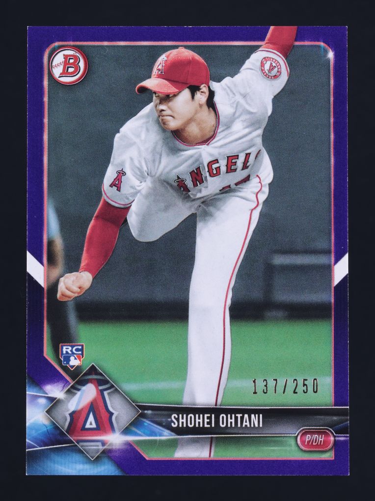 2018 Bowman Purple Shohei Ohtani ROOKIE /250 #49 MBA AUTH