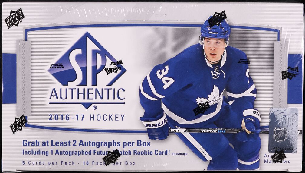 2016 Upper Deck SP Authentic Hockey Sealed Hobby Box, Auston Matthews ROOKIE?