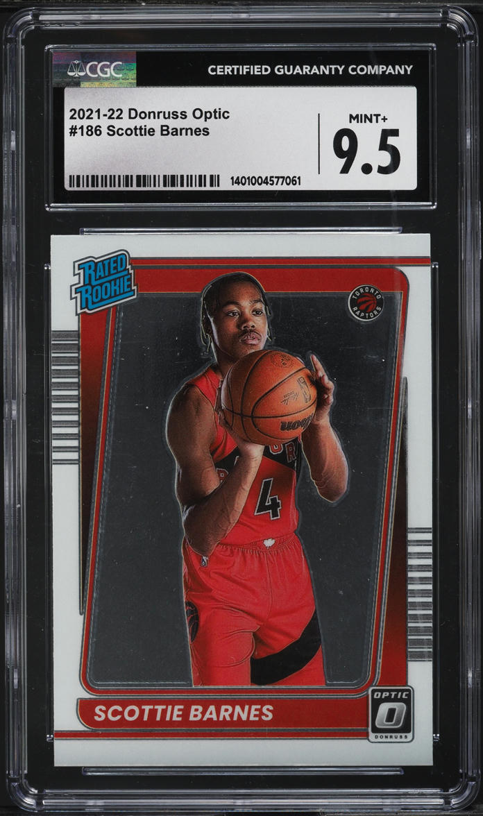 2021 Donruss Optic Scottie Barnes ROOKIE #186 CGC 9.5 MINT+