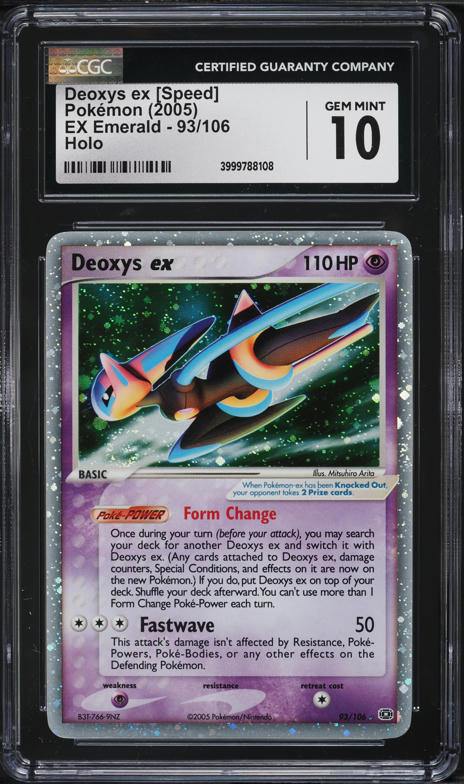 2005 Pokemon EX Emerald Holo Deoxys ex #93 CGC 10 GEM MINT on