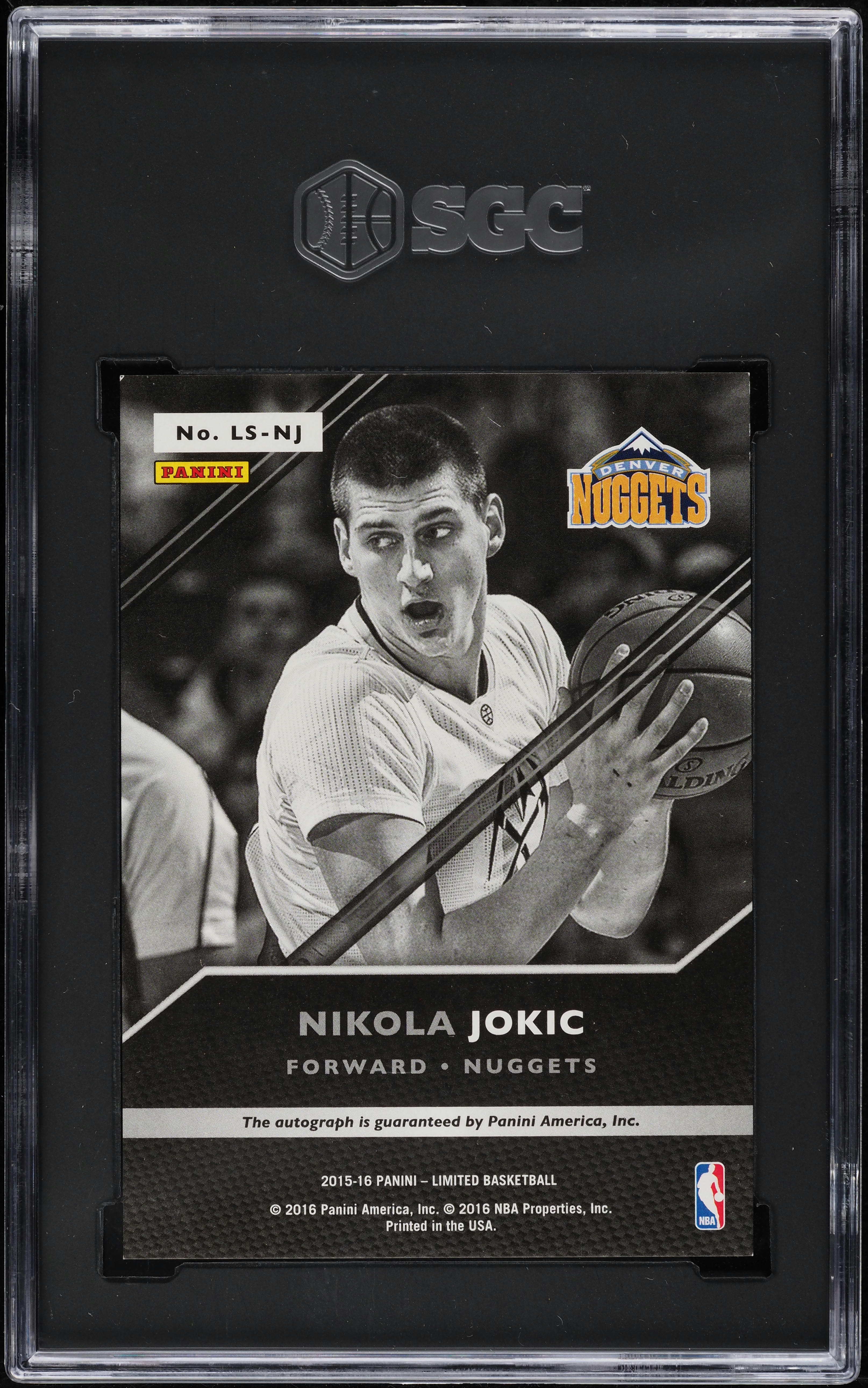 2015 Panini Limited Signatures Nikola Jokic ROOKIE AUTO /99 #LS-NJ