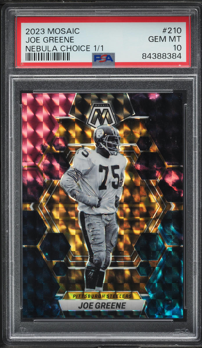2023 Panini Mosaic Nebula Choice Joe Greene 1/1 #210 PSA 10 GEM MINT