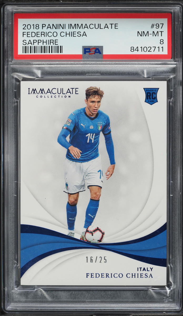 2018 Immaculate Collection Sapphire Federico Chiesa ROOKIE /25 #97