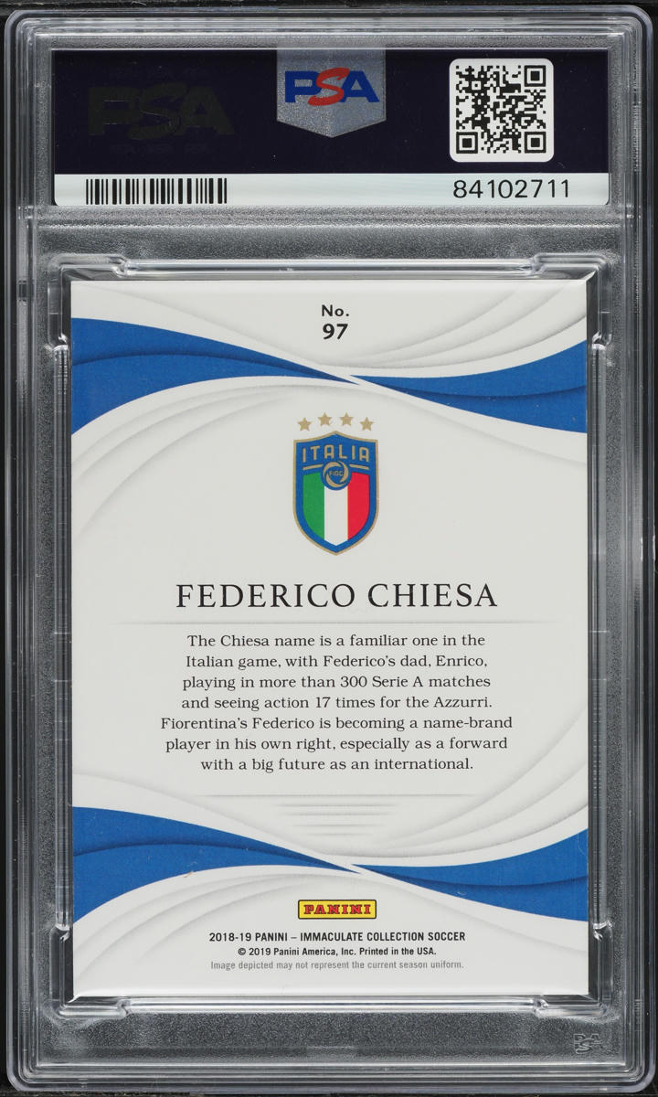 2018 Immaculate Collection Sapphire Federico Chiesa ROOKIE /25 #97