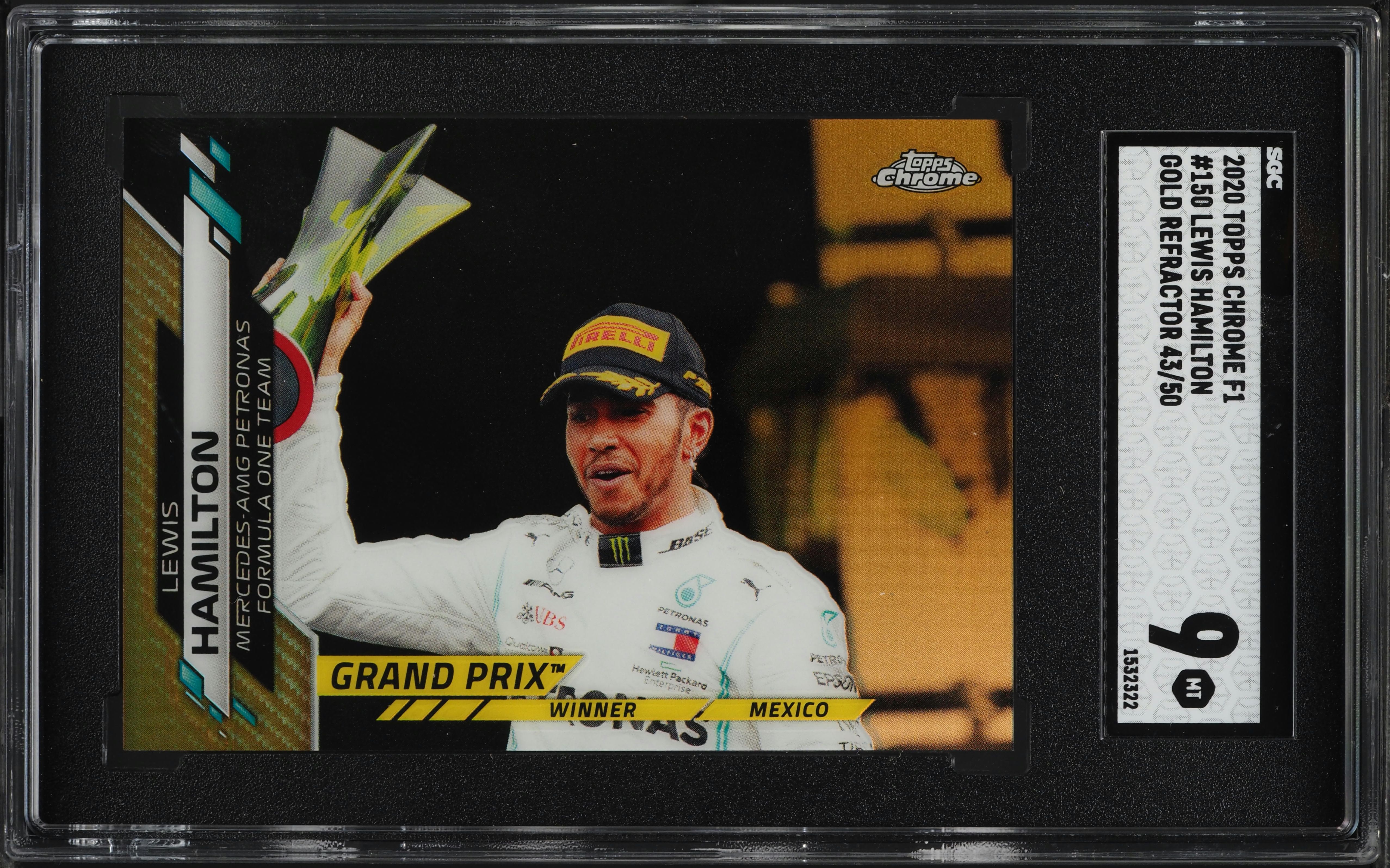 2020 Topps Chrome Formula 1 F1 Gold Refractor Lewis Hamilton /50