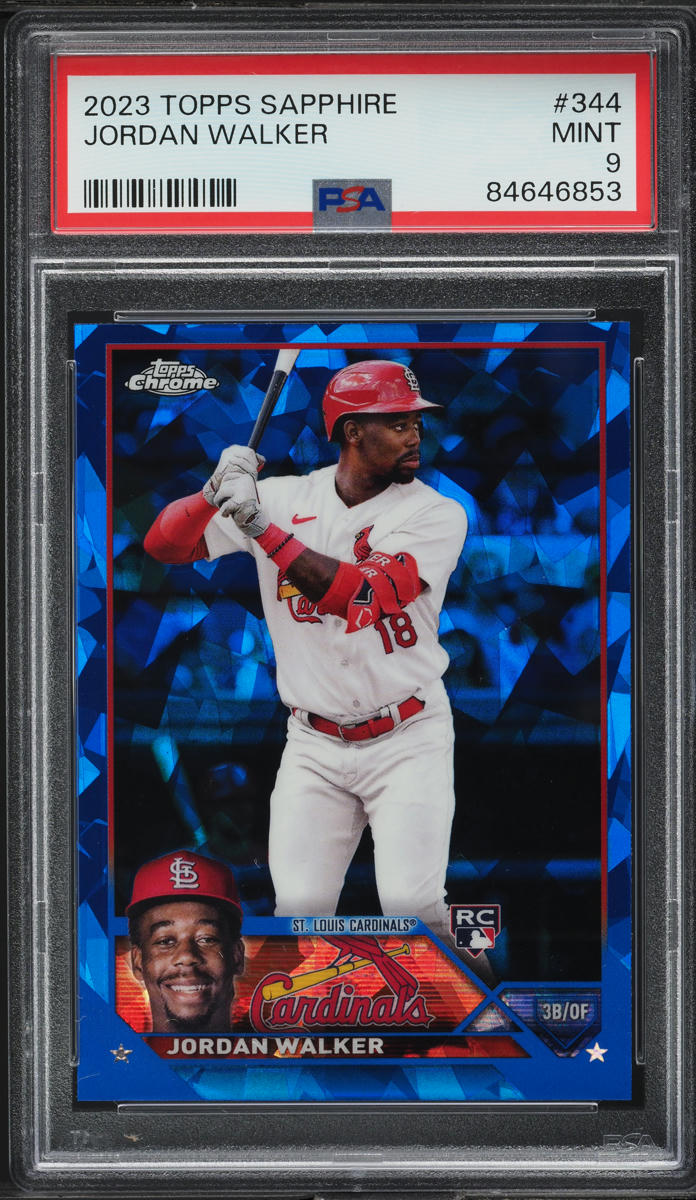 2023 Topps Chrome Sapphire Jordan Walker ROOKIE #344 PSA 9 MINT