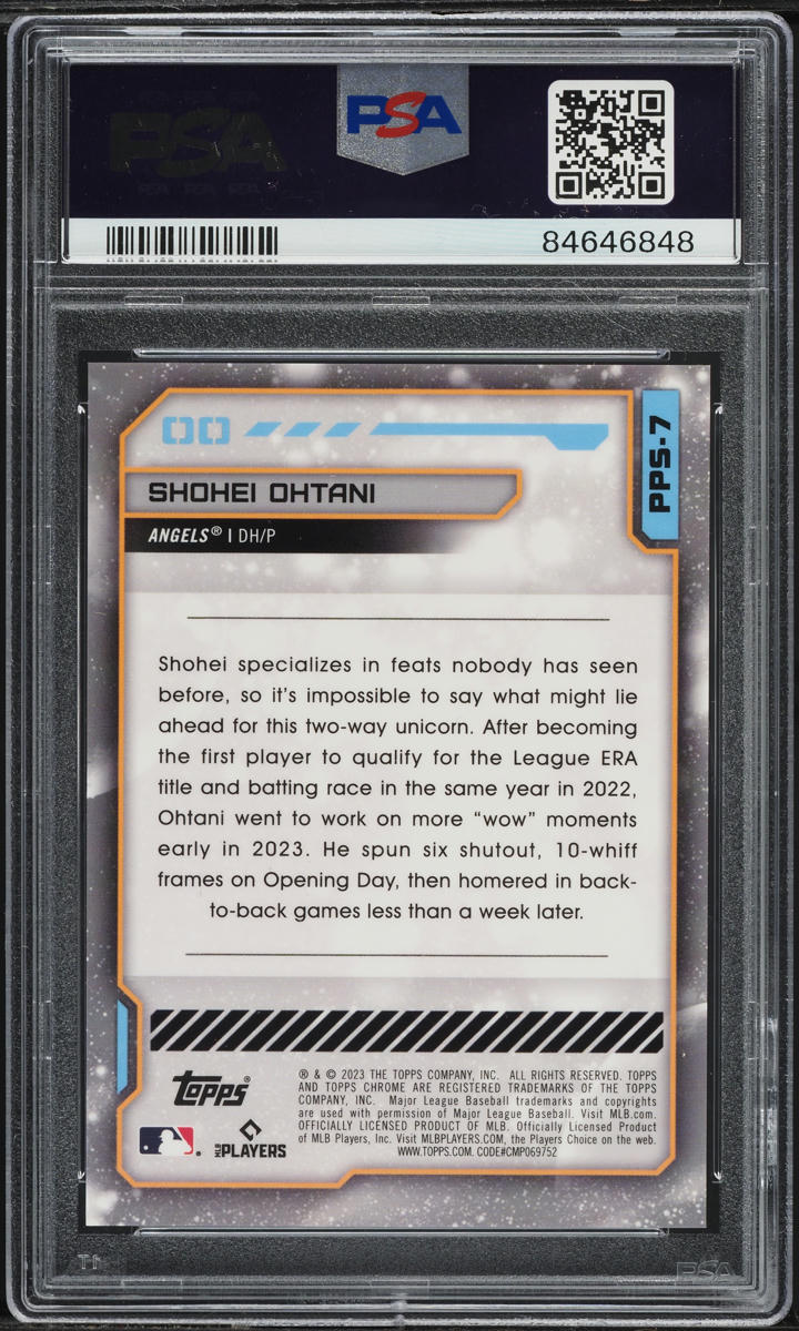 2023 Topps Cosmic Chrome Planetary Pursuit Sun Shohei Ohtani #PPS-7 PSA 9 MINT