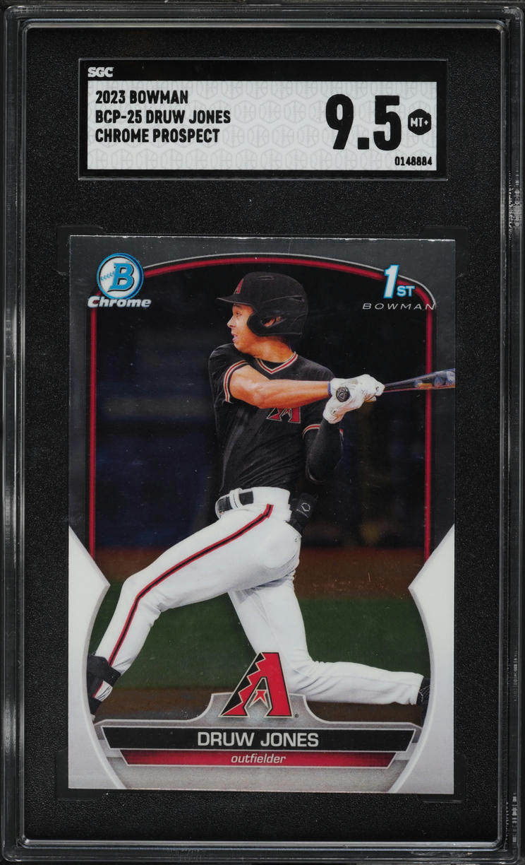2023 Bowman Chrome Prospect Druw Jones ROOKIE #BCP-25 SGC 9.5 MINT+