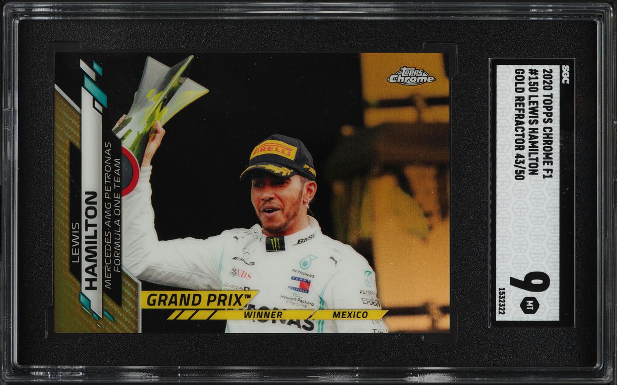 2020 Topps Chrome Formula 1 F1 Gold Refractor Lewis Hamilton /50