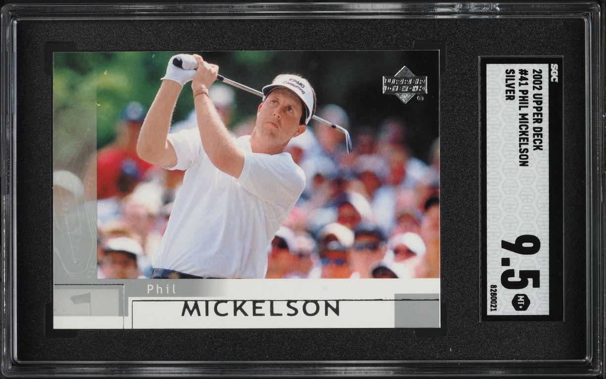2002 Upper Deck Silver Phil Mickelson ROOKIE #41 SGC 9.5 MINT+