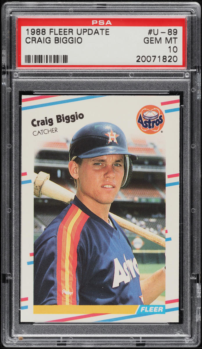 1988 Fleer Update Craig Biggio ROOKIE #U-89 PSA 10 GEM MINT