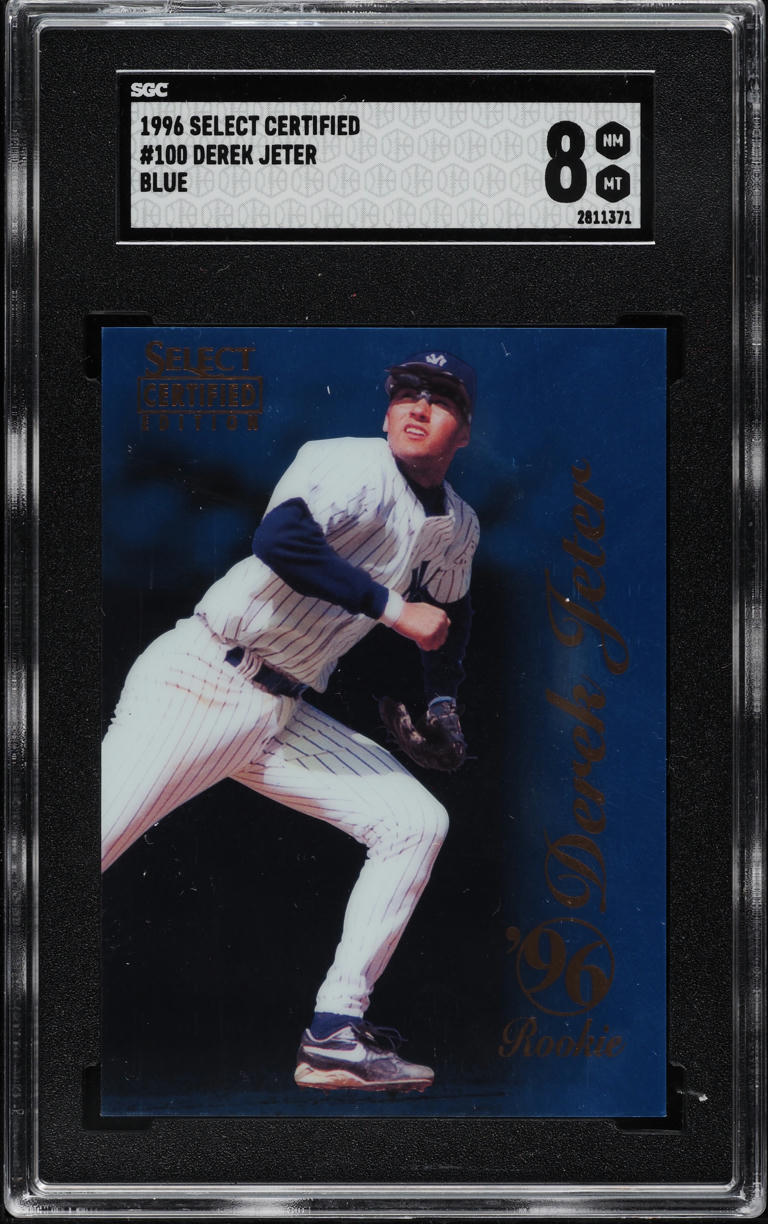 1996 Select Certified Blue Derek Jeter ROOKIE #100 SGC 8 NM-MT
