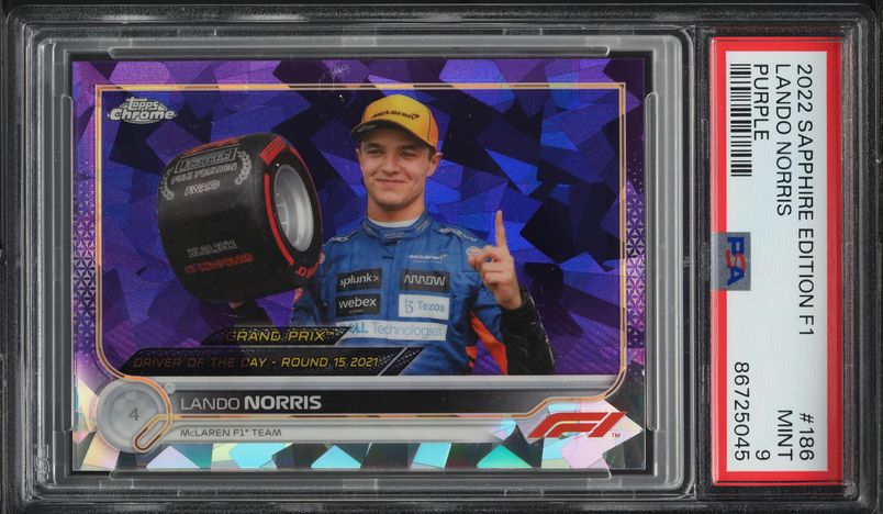 2022 Topps Chrome Formula 1 Sapphire Edition Purple Lando Norris