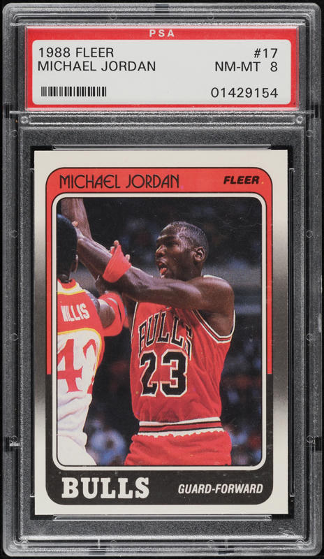 1988 Fleer Basketball Michael Jordan ALL-STAR, AUTO #120 BAS BGS 7