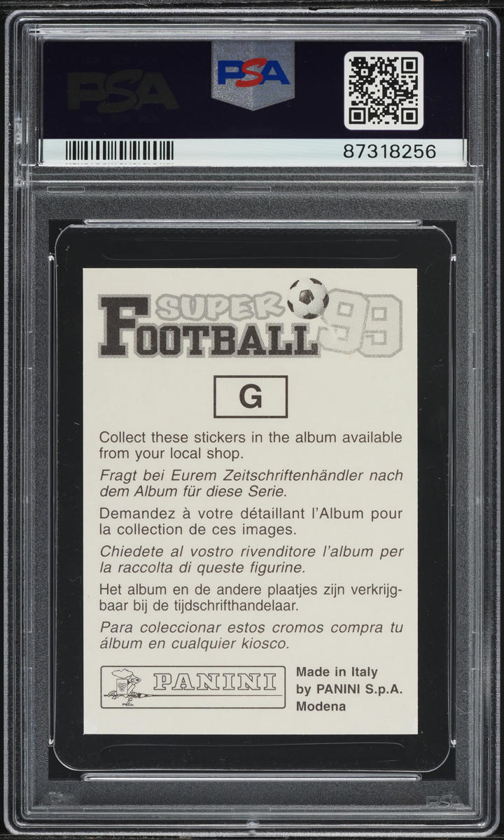 1998 Panini Super Football '99 All-Stars Zinedine Zidane #G PSA 4