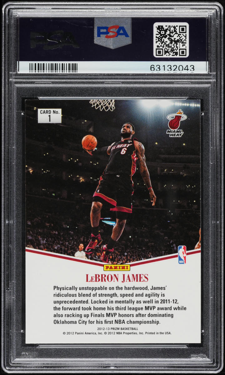 2012 Panini Prizm MVP Silver LeBron James #1 PSA 10 GEM MINT