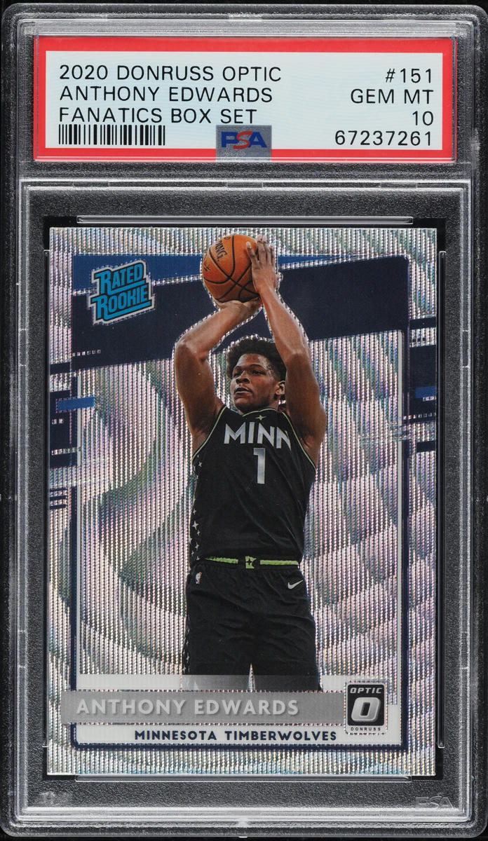 2020 Donruss Optic Fanatics Anthony Edwards ROOKIE #151 PSA 10 GEM MINT