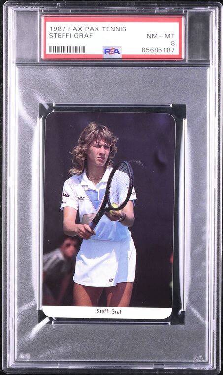 1987 Fax Pax Tennis Steffi Graf ROOKIE PSA 8 NM-MT