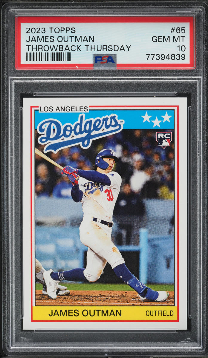 2023 Topps Throwback Thursday TBT James Outman ROOKIE #65 PSA 10 GEM MINT