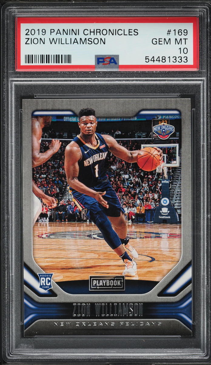 2019 Panini Chronicles Playbook Zion Williamson ROOKIE #169 PSA 10 GEM MINT