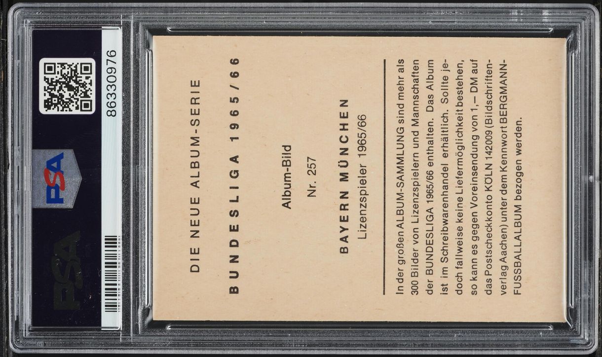 1965 Bergmann Fussball Bundesliga FC Bayern Munchen #257 PSA 5 EX