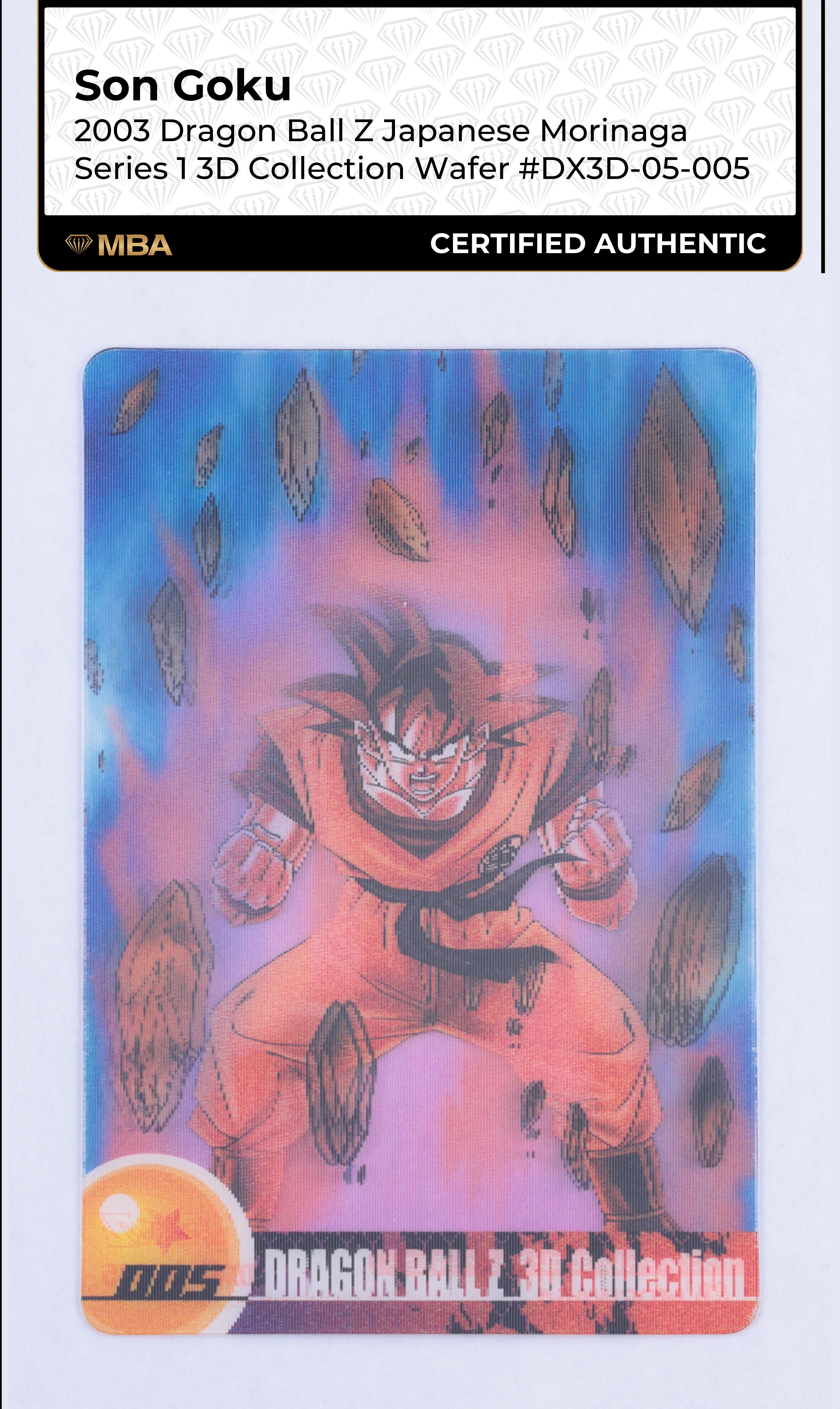 2003 Dragon Ball Z Japanese Morinaga Series 1 3D Son Goku #DX3D-05
