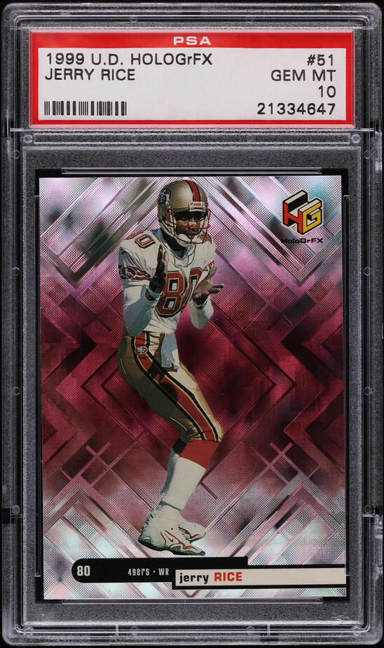 1999 Upper Deck Hologrfx Jerry Rice #51 PSA 10 GEM MINT on Fanatics Collect 1999 Upper Deck Hologrfx Jerry Rice #51 PSA 10 GEM MINT on Fanatics Collect