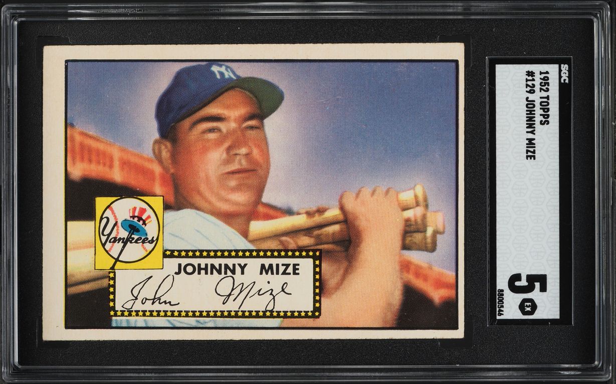 1952 Topps Johnny Mize #129 SGC 5 EX