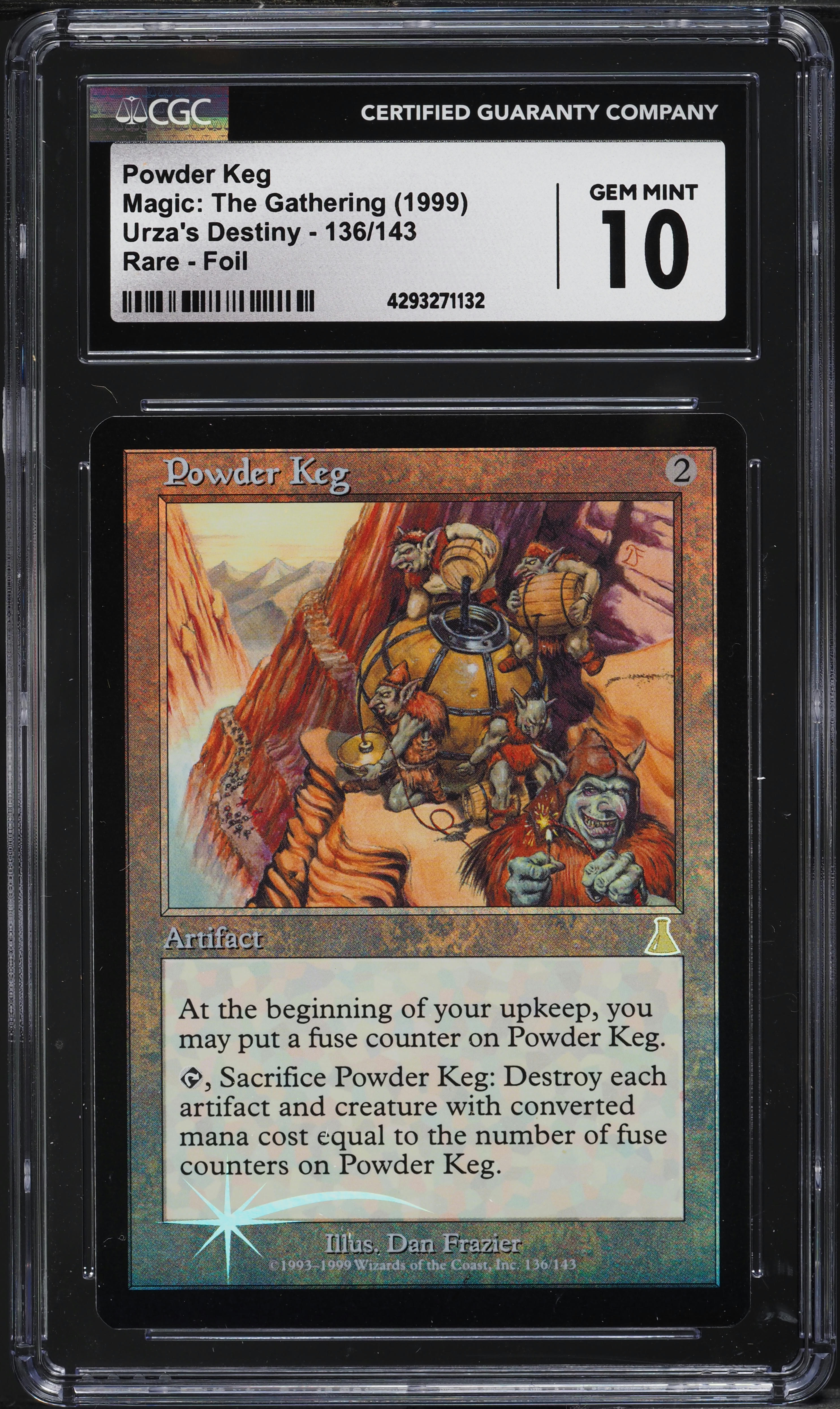 1999 Magic The Gathering MTG Urza's Destiny Foil Powder Keg #136