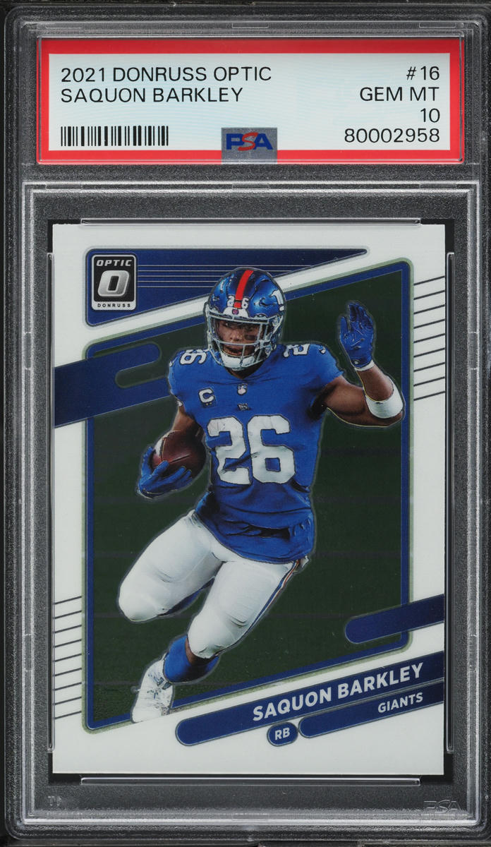 2021 Donruss Optic Saquon Barkley #16 PSA 10 GEM MINT