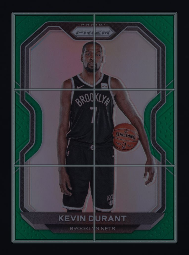 2020 Panini Prizm Green Kevin Durant #81 MBA AUTH