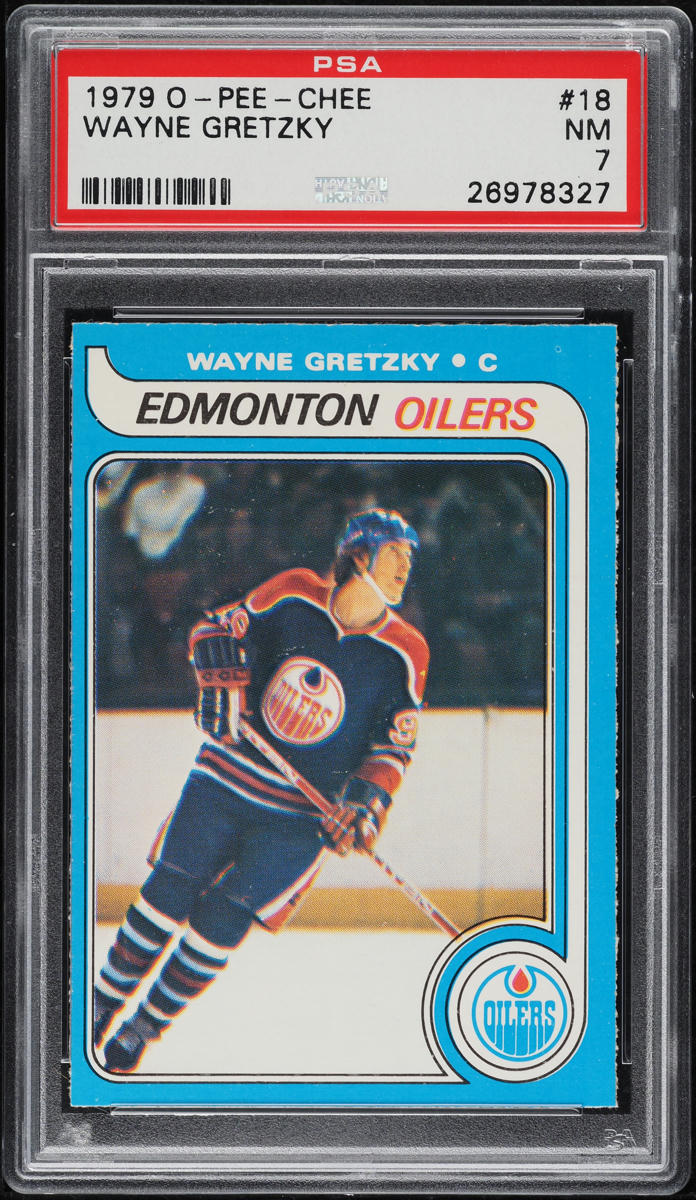 1979 O-Pee-Chee Hockey Wayne Gretzky ROOKIE #18 PSA 7 NRMT