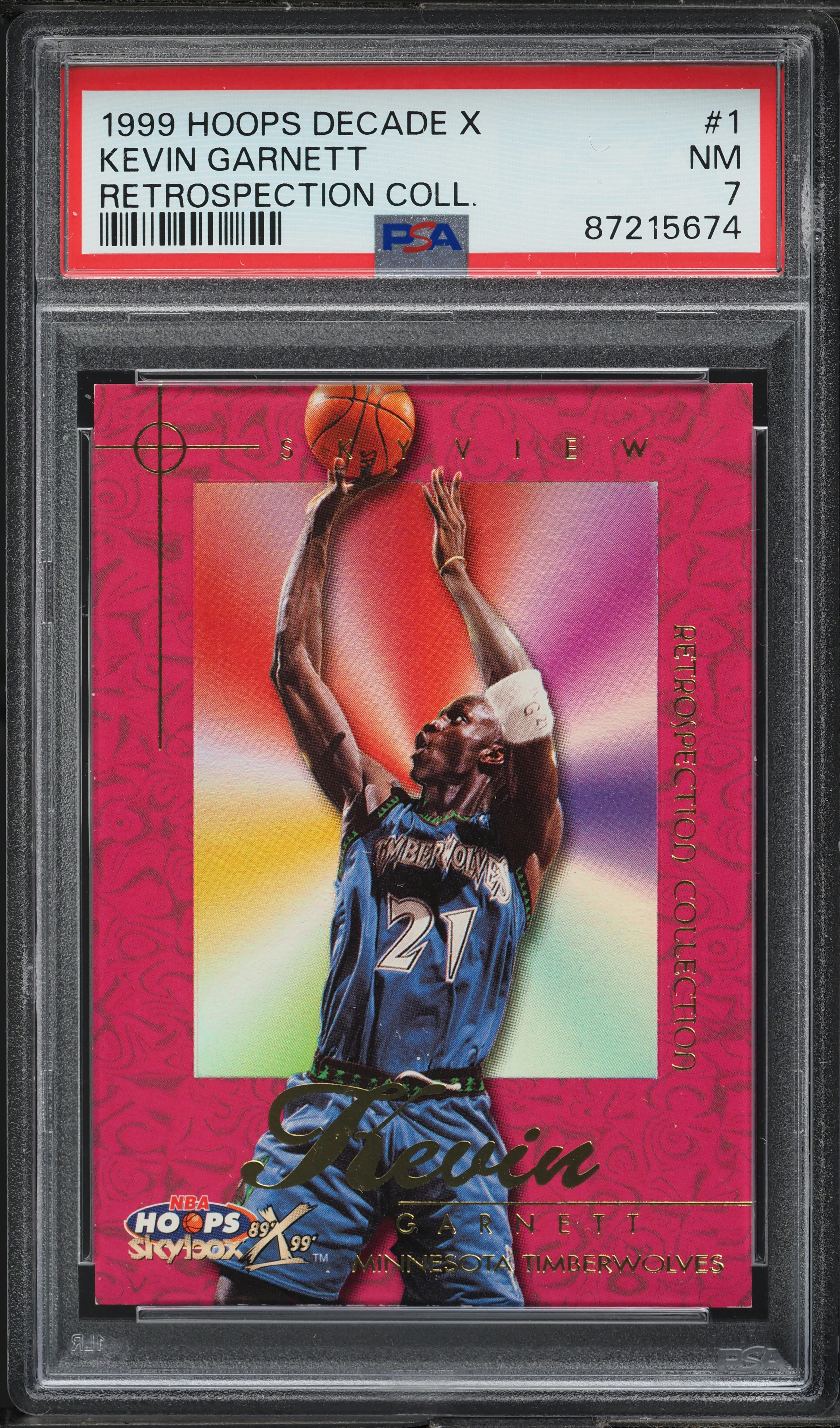 1999 Hoops Decade X Retrospection Collection Kevin Garnett #1 PSA