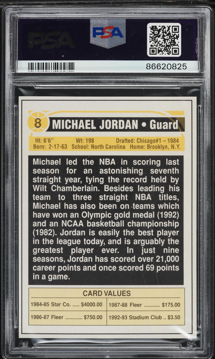 1994 SCD Sports Card Pocket Price Guide Michael Jordan #8 PSA 8 NM-MT