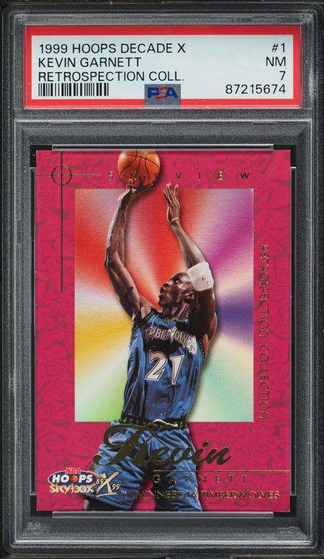1999 Hoops Decade X Retrospection Collection Kevin Garnett #1 PSA