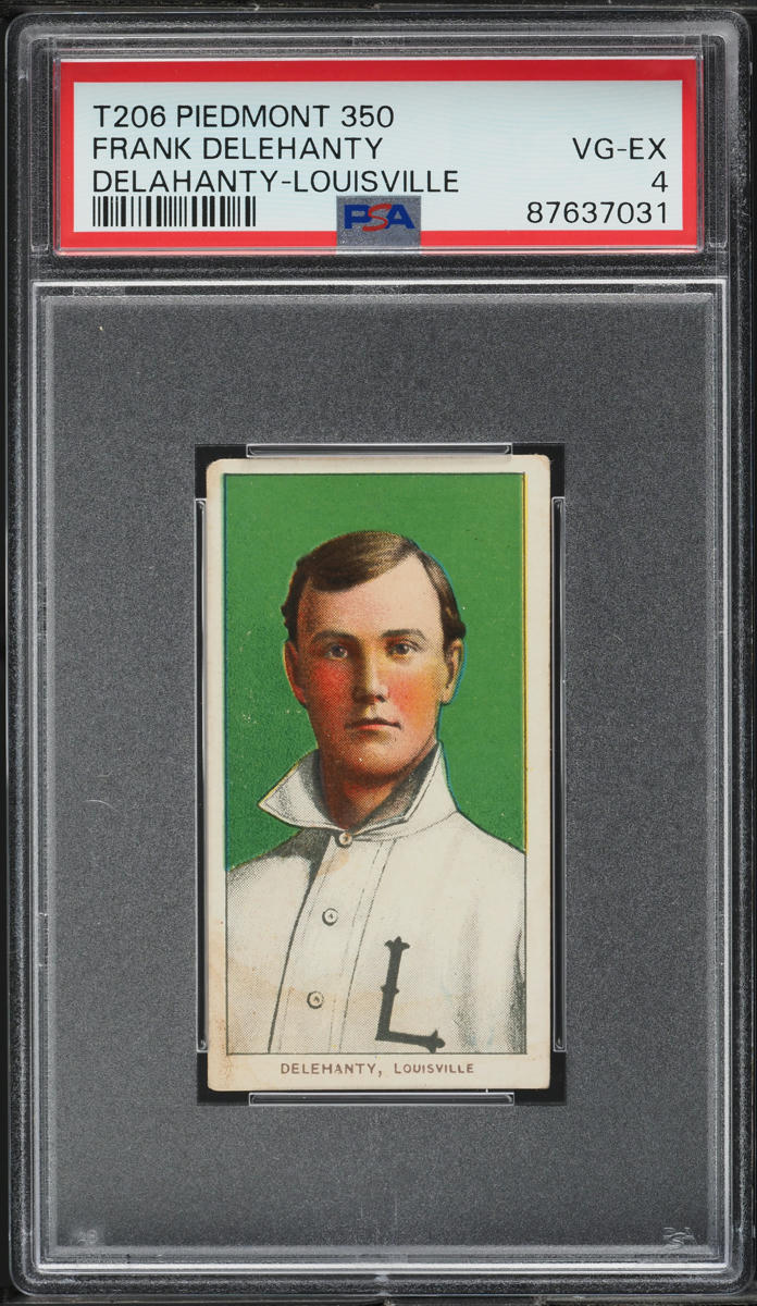 1909-11 T206 Frank Delehanty (Delahanty) LOUISVILLE, PIEDMONT PSA 4 VGEX