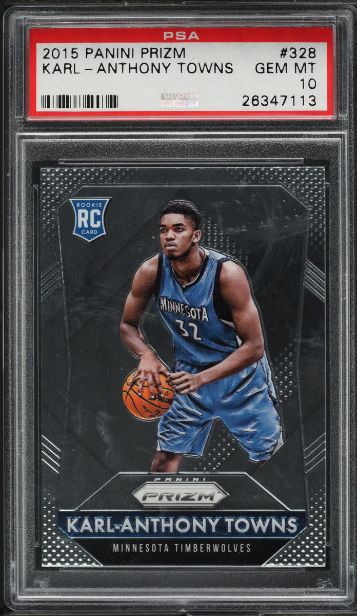 2015 Panini Prizm Karl-Anthony Towns ROOKIE #328 PSA 10 GEM MINT