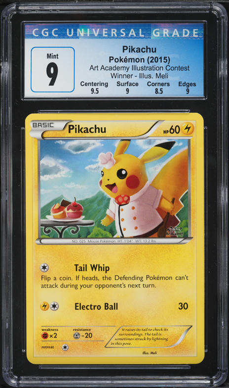 2015 Pokemon Art Academy Competition Ashley Pikachu BGS 9 MINT on