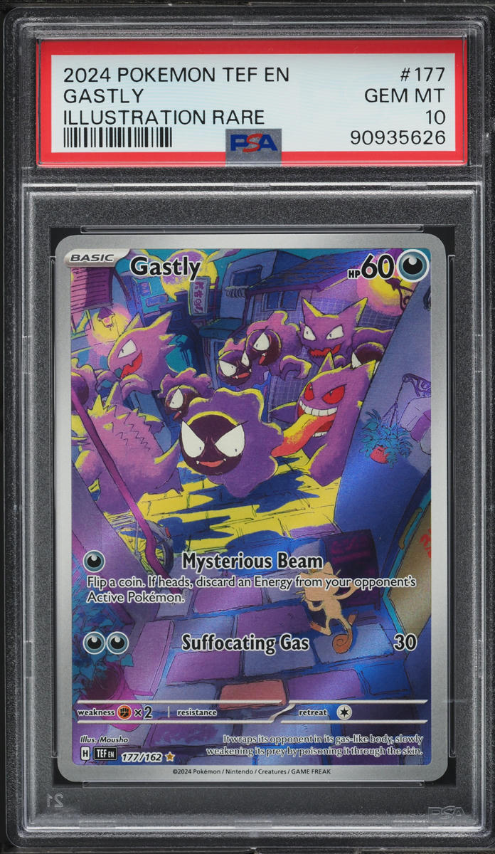 2024 Pokemon SV Temporal Forces Illustration Rare Gastly #177 PSA 10 GEM MINT