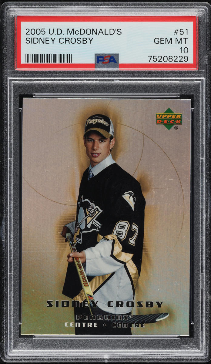 2005 Upper Deck McDonald's Sidney Crosby ROOKIE #51 PSA 10 GEM MINT