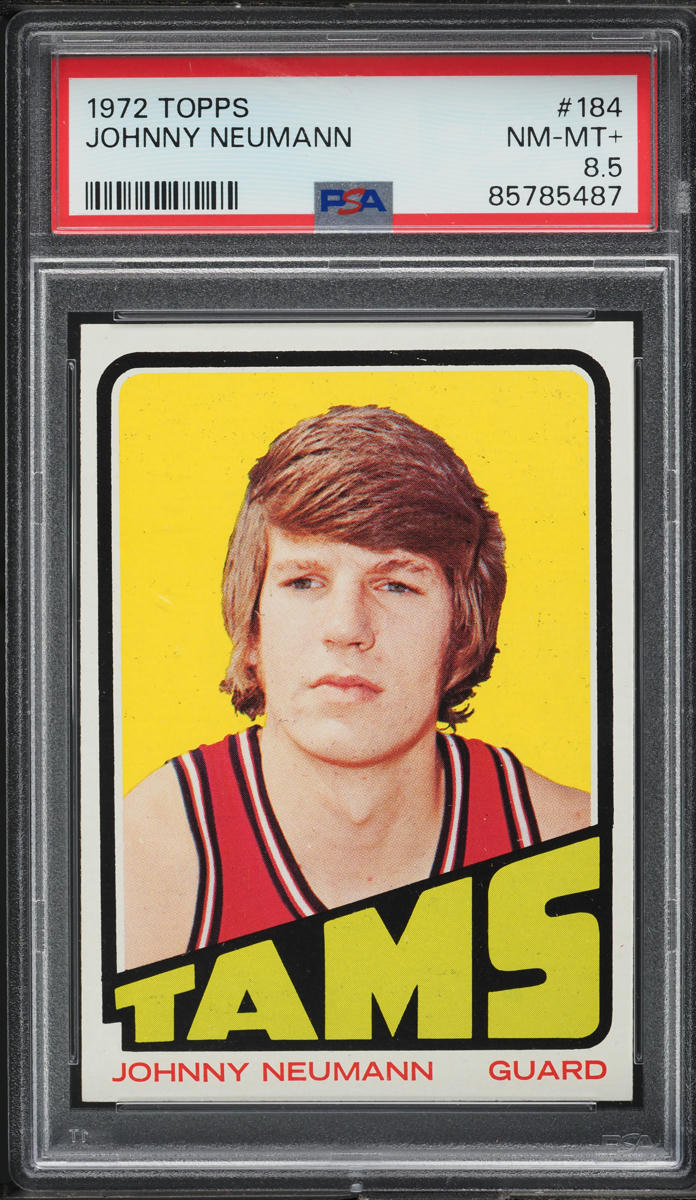 1972 Topps Basketball Johnny Neumann #184 PSA 8.5 NM-MT+