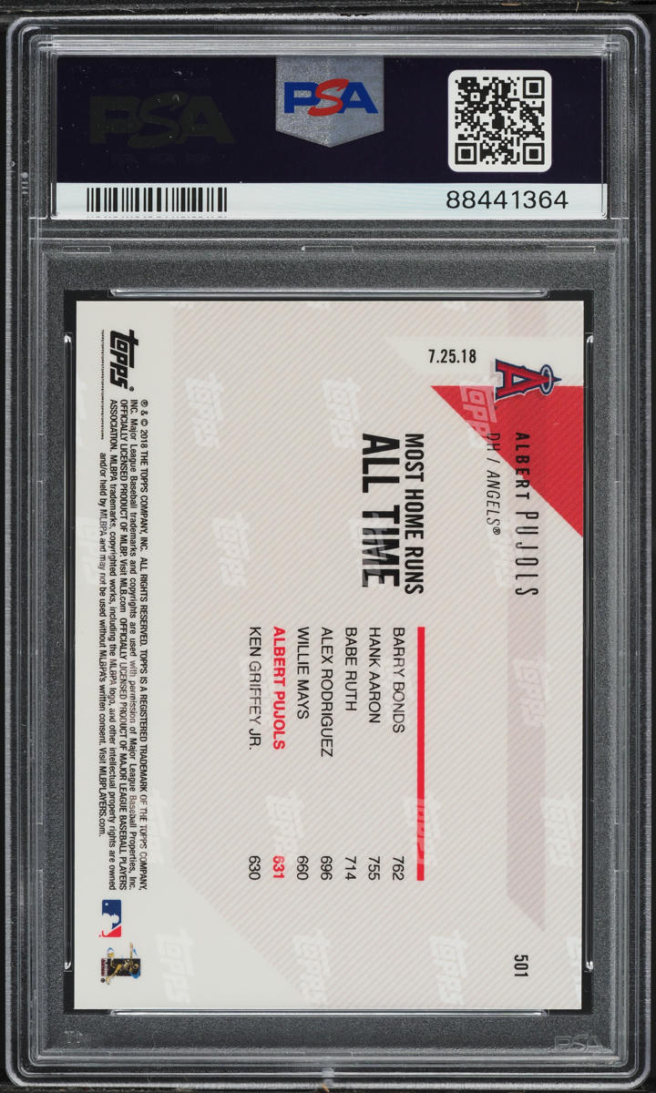2018 Topps Now Albert Pujols #501 PSA 10 GEM MINT