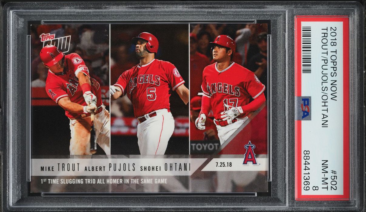 2018 Topps Now Mike Trout Albert Pujols Shohei Ohtani ROOKIE #502 