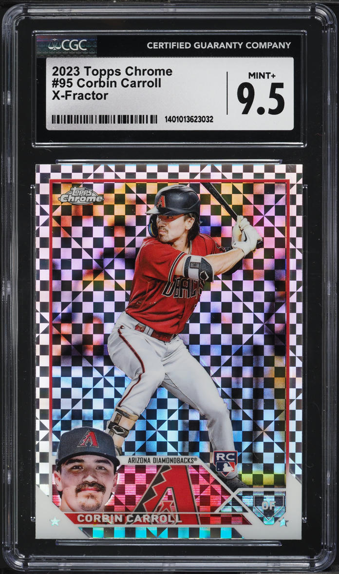 2023 Topps Chrome X-Fractor Corbin Carroll ROOKIE #95 CGC 9.5 MINT+