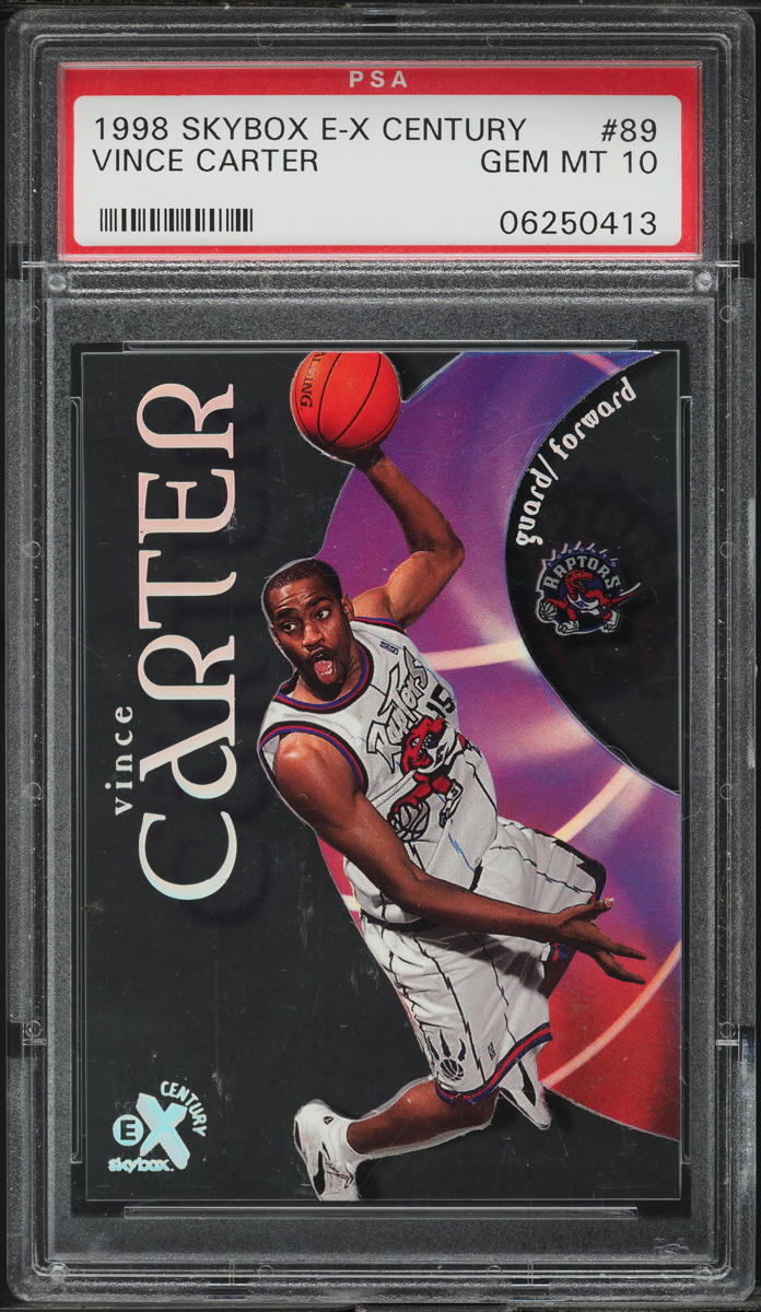 Vince Carter 1998 Skybox E-X Century #10 Base Price Guide - Sports